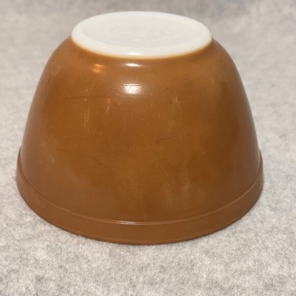 Vintage PYREX Bowl Brown #401 Nesting Mixing Ovenware Kitchen Made in USA - Picture 4 of 8